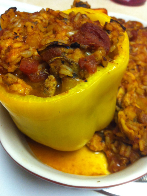 Stuffed Pepper - rice, ground meat, veg
